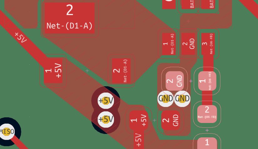 Ausschnitt eines Layout-Reviews am Schaltregler
